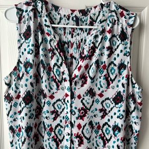 NYDJ Sleeveless Pintuck Blouse